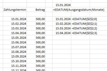 Excel-Tipp 160 Datum hochrechnen mit EDATUM